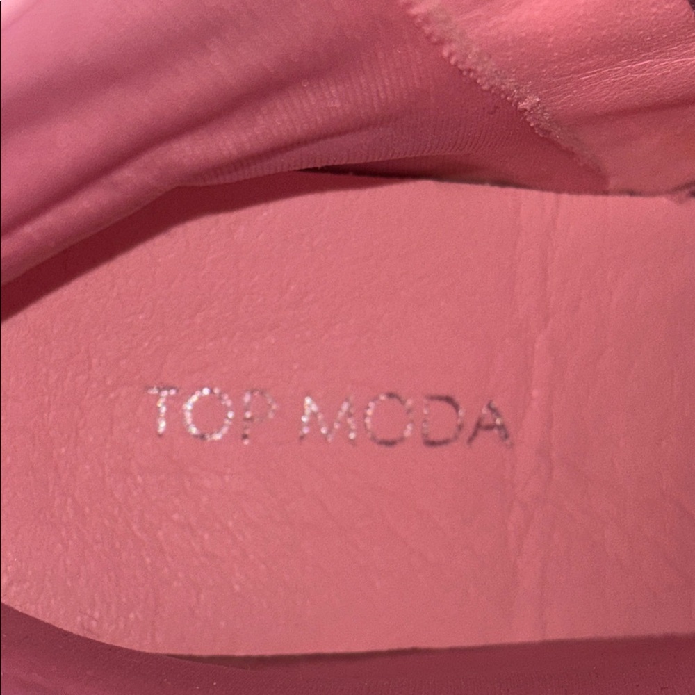Top Moda *NEW* HESTER-15 Ankle Boots Block Heel Rhinestone Bling Pink Zipper 10 - Picture 14 of 16